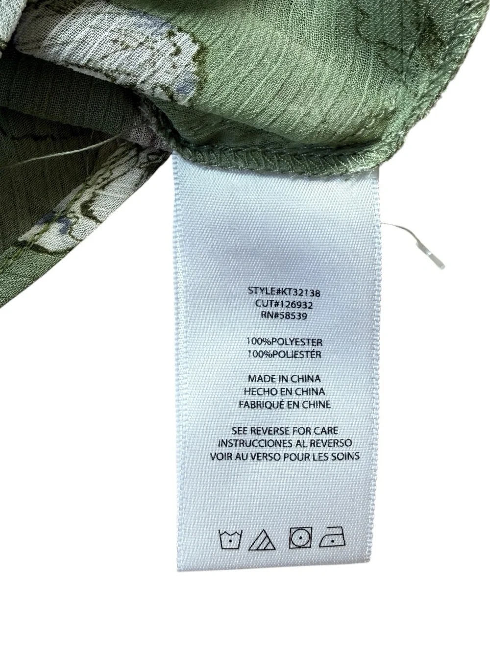 KUT From The Kloth Sage Green Floral Blouse Medium Cottagecore Boho Peasant Top - Picture 8 of 10